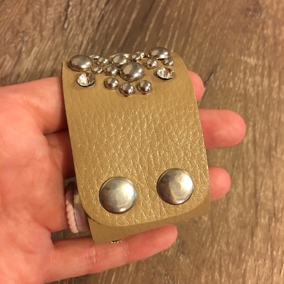 Cuff Bracelet with Rhinestones - Picture 2 of 2